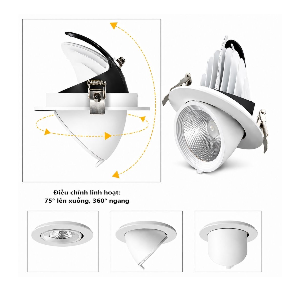 Khả năng xoay 360° mang lại lợi thế rất rõ trong những không gian thường xuyên thay đổi cách bố trí.